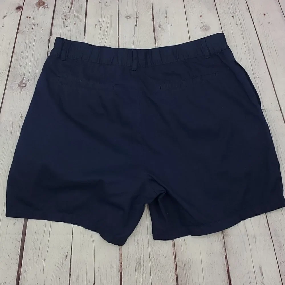 BangBang Relaxed Fit Pleated Shorts Navy Blue
